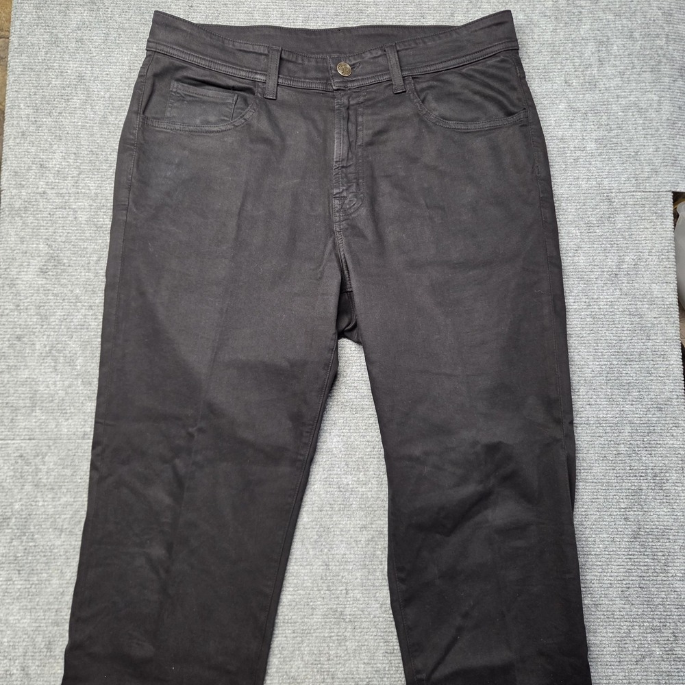 Straight Down Men's Pants Lot of 2 Black Khaki 36x28 Flat Front Stretch Golf